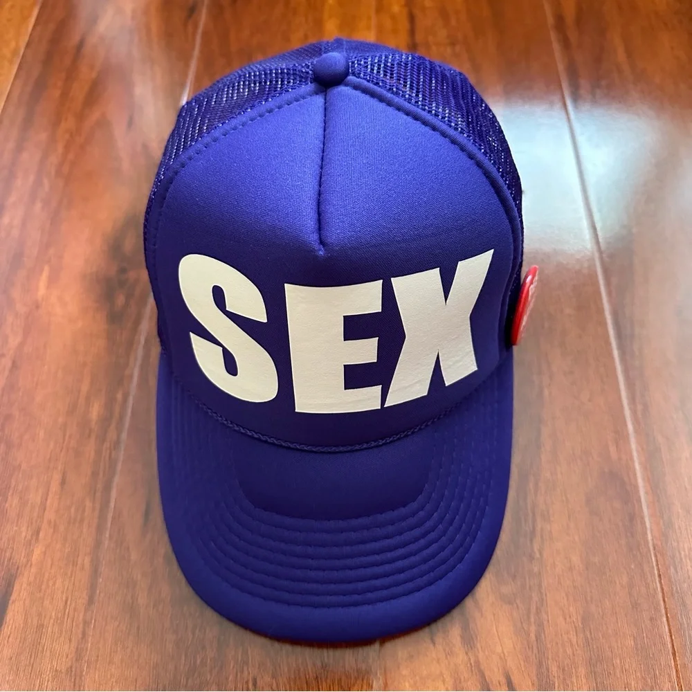 Unisex SEX SnapBack Hat with Removable “Pee After Sex” Pin - Picture 1 of 6
